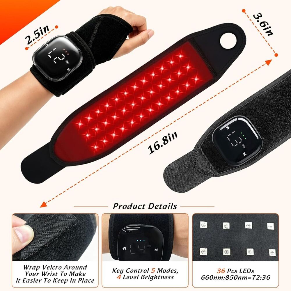 Cordless Red & Near-Infrared Light Wrap for Relaxing Massage Comfort - Picture 11 of 15